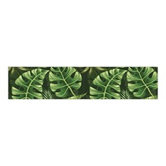 Green Tropical Leaves Velvet Scrunchie by goljakoff