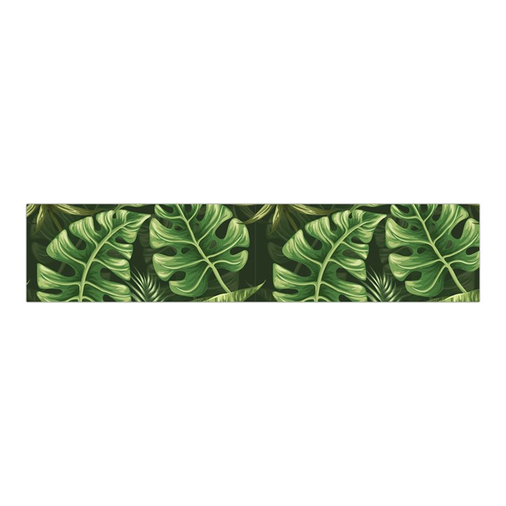 Green tropical leaves Velvet Scrunchie