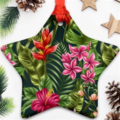 Tropic Flowers Ornament (star) by goljakoff