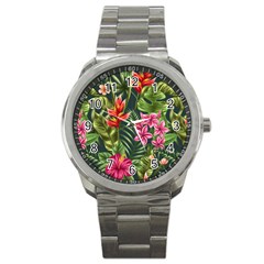 Tropic Flowers Sport Metal Watch by goljakoff