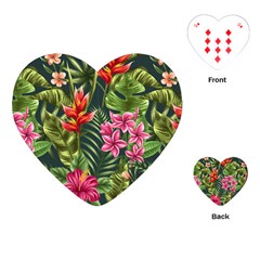 Tropic Flowers Playing Cards Single Design (heart)