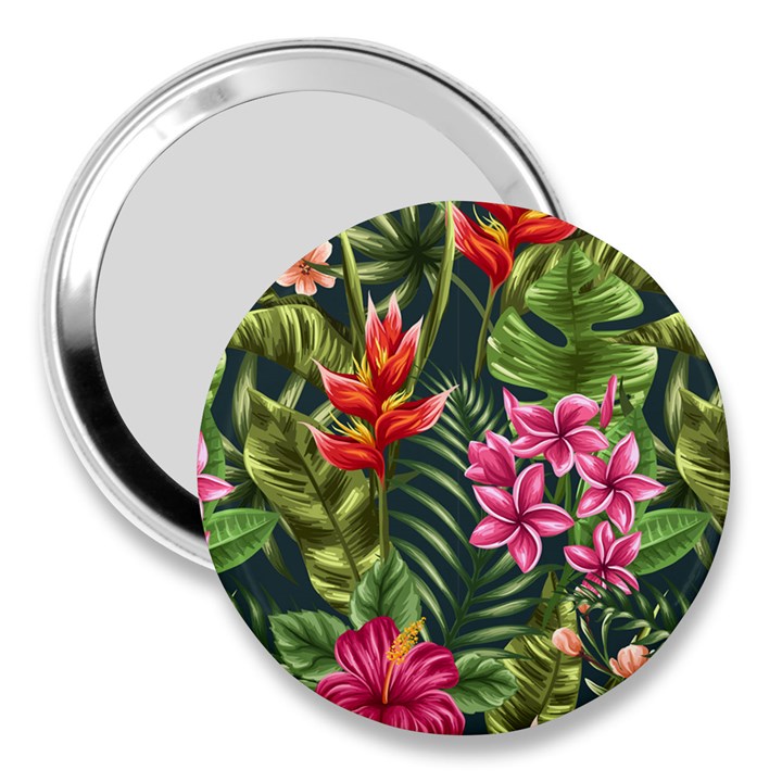 Tropic flowers 3  Handbag Mirrors