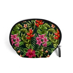 Tropic Flowers Accessory Pouch (small) by goljakoff