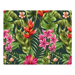 Tropic Flowers Double Sided Flano Blanket (large)  by goljakoff