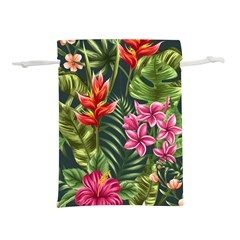 Tropic Flowers Lightweight Drawstring Pouch (s) by goljakoff