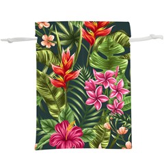 Tropic Flowers  Lightweight Drawstring Pouch (xl) by goljakoff