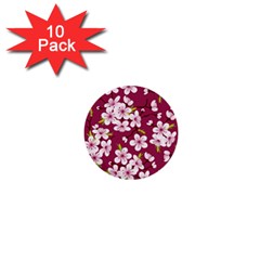 Cherry Blossom 1  Mini Buttons (10 Pack)  by goljakoff