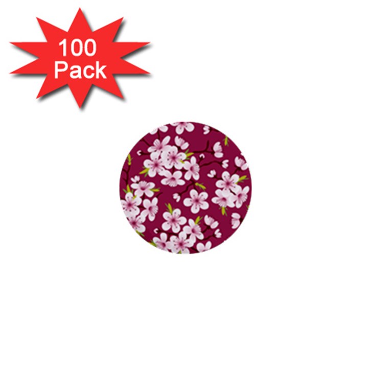 Cherry blossom 1  Mini Buttons (100 pack) 