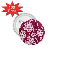 Cherry Blossom 1 75  Buttons (100 Pack)  by goljakoff