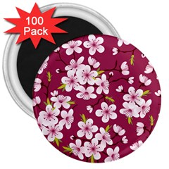 Cherry Blossom 3  Magnets (100 Pack) by goljakoff