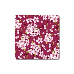 Cherry Blossom Square Magnet by goljakoff