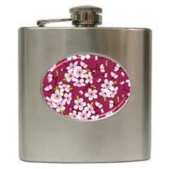 Cherry Blossom Hip Flask (6 Oz) by goljakoff