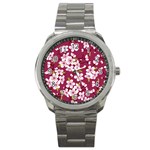 Cherry blossom Sport Metal Watch Front