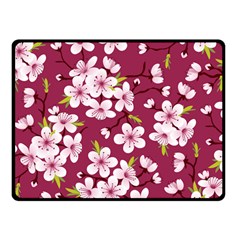 Cherry Blossom Double Sided Fleece Blanket (small)  by goljakoff