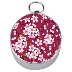 Cherry Blossom Silver Compasses by goljakoff