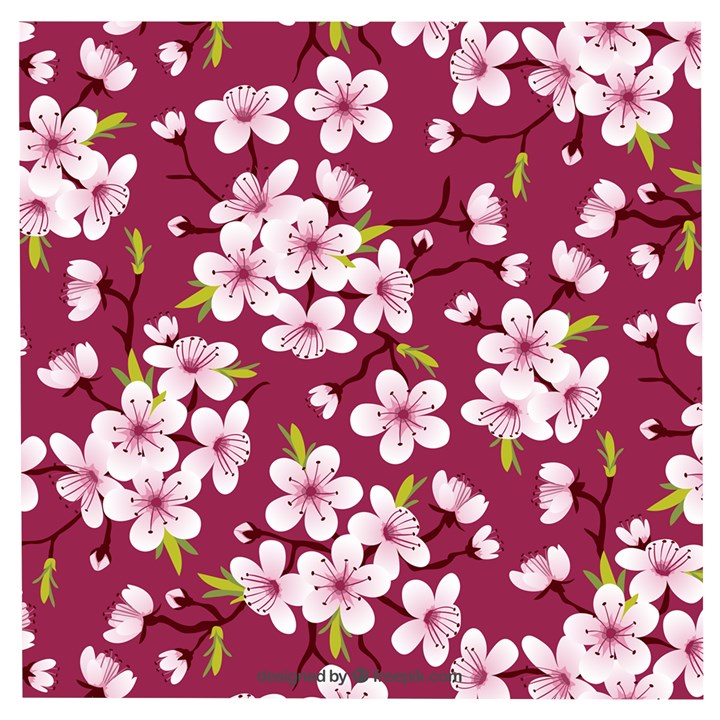 Cherry blossom Wooden Puzzle Square