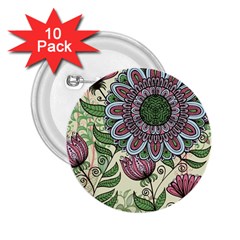 Mandala Flower 2 25  Buttons (10 Pack)  by goljakoff