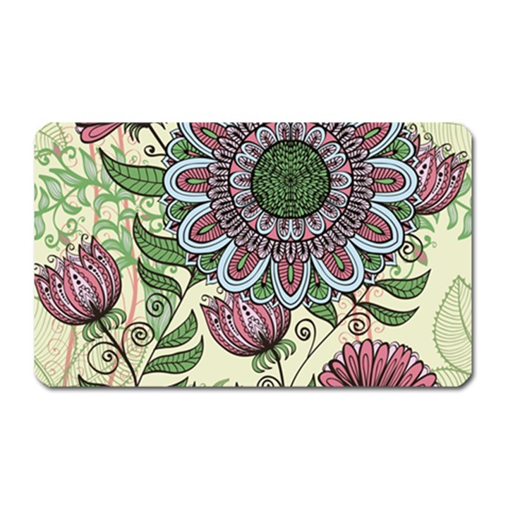 Mandala flower Magnet (Rectangular)