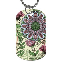 Mandala Flower Dog Tag (two Sides) by goljakoff