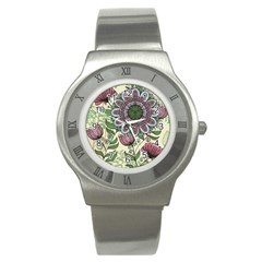 Mandala Flower Stainless Steel Watch by goljakoff