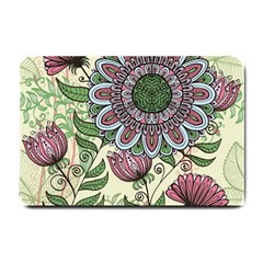 Mandala Flower Small Doormat  by goljakoff