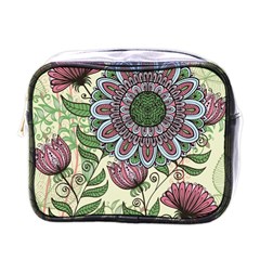 Mandala Flower Mini Toiletries Bag (one Side) by goljakoff