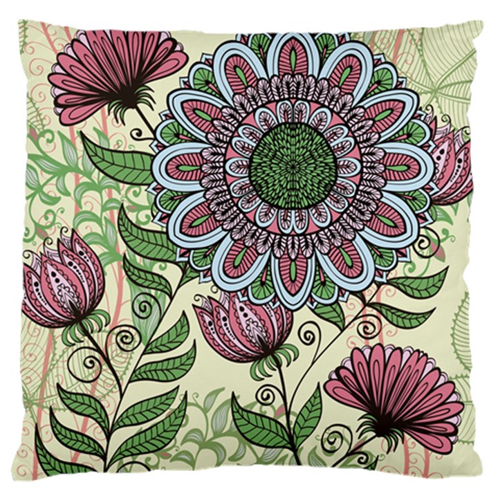 Mandala flower Large Cushion Case (One Side)