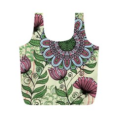 Mandala Flower Full Print Recycle Bag (m) by goljakoff