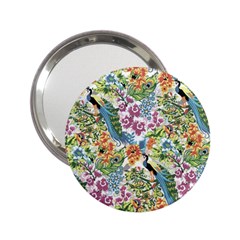 Flowers And Peacock 2 25  Handbag Mirrors by goljakoff