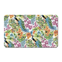 Flowers And Peacock Magnet (rectangular) by goljakoff