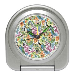 Flowers And Peacock Travel Alarm Clock by goljakoff