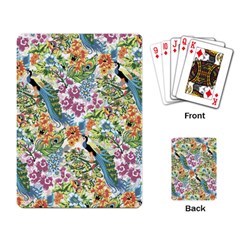 Flowers And Peacock Playing Cards Single Design (rectangle) by goljakoff