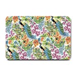 Flowers and peacock Small Doormat  24 x16  Door Mat