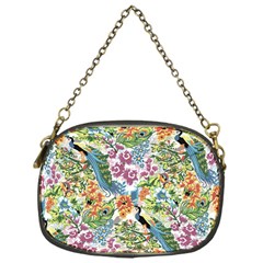 Flowers And Peacock Chain Purse (one Side) by goljakoff