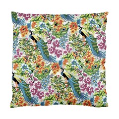 Flowers And Peacock Standard Cushion Case (one Side) by goljakoff