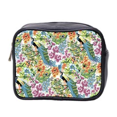 Flowers And Peacock Mini Toiletries Bag (two Sides) by goljakoff