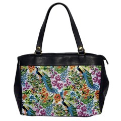 Flowers And Peacock Oversize Office Handbag by goljakoff