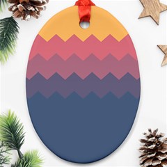 Flat Autumn Zigzag Palette Ornament (oval) by goljakoff