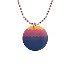 Flat Autumn Zigzag Palette 1  Button Necklace by goljakoff