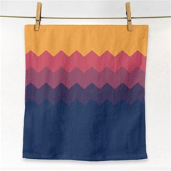 Flat Autumn Zigzag Palette Face Towel by goljakoff