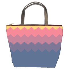 Flat Autumn Zigzag Palette Bucket Bag by goljakoff