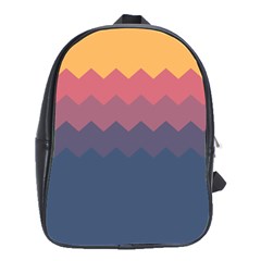 Flat Autumn Zigzag Palette School Bag (large) by goljakoff