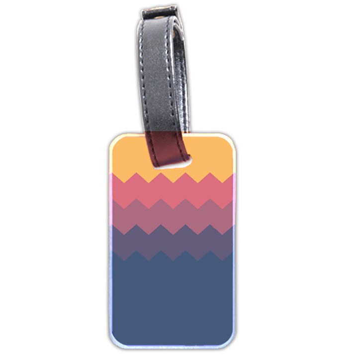 Flat autumn zigzag palette Luggage Tag (two sides)