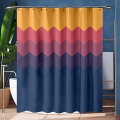 Flat Autumn Zigzag Palette Shower Curtain 60  X 72  (medium)  by goljakoff