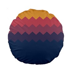 Flat Autumn Zigzag Palette Standard 15  Premium Round Cushions by goljakoff