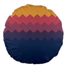 Flat Autumn Zigzag Palette Large 18  Premium Round Cushions by goljakoff