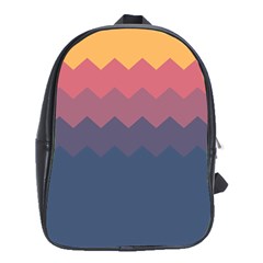 Flat Autumn Zigzag Palette School Bag (xl) by goljakoff