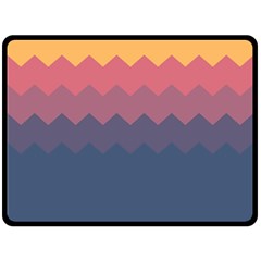 Flat Autumn Zigzag Palette Double Sided Fleece Blanket (large)  by goljakoff