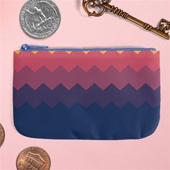 Flat Autumn Zigzag Palette Large Coin Purse by goljakoff