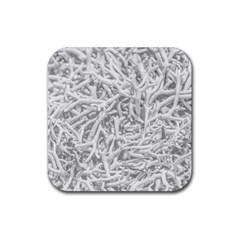 Dry Roots Texture Print Rubber Coaster (square) 